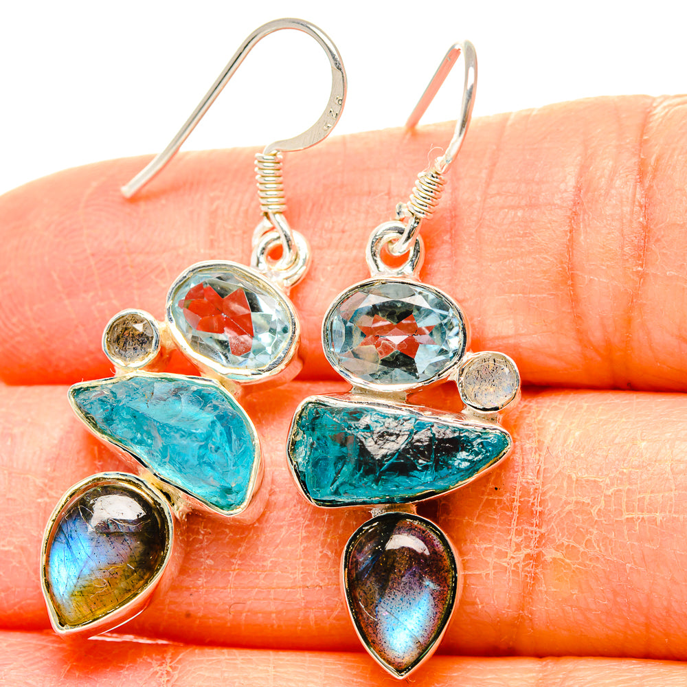 Apatite Earrings handcrafted by Anasilvercos - EARR431378