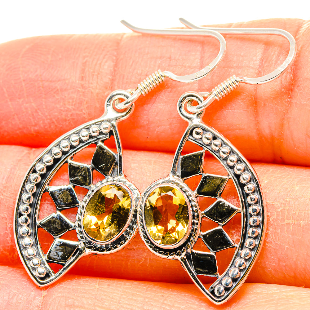 Citrine Earrings handcrafted by Anasilvercos - EARR431379