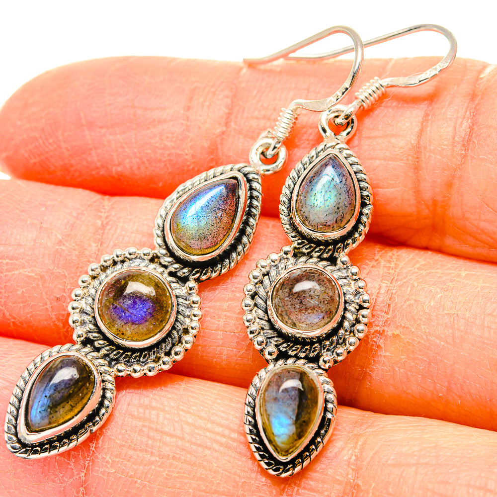 Labradorite Earrings handcrafted by Anasilvercos - EARR431389