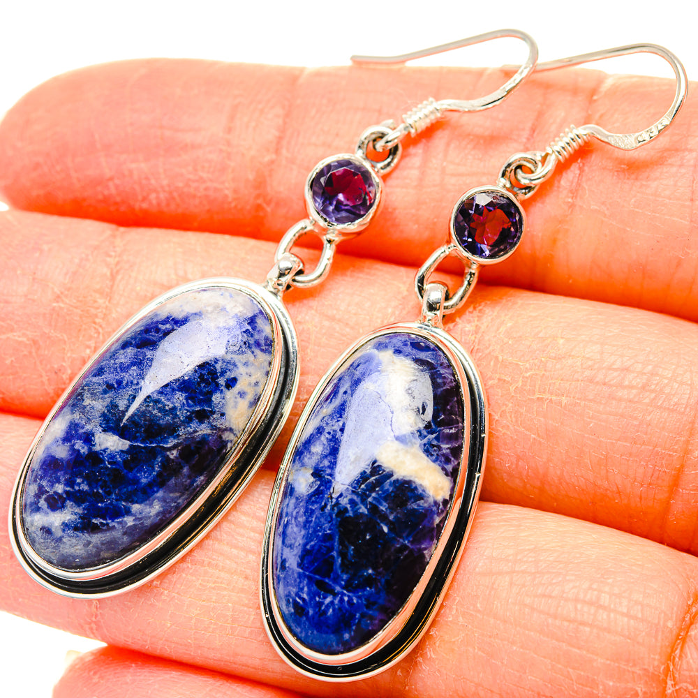 Sodalite Earrings handcrafted by Anasilvercos - EARR431393