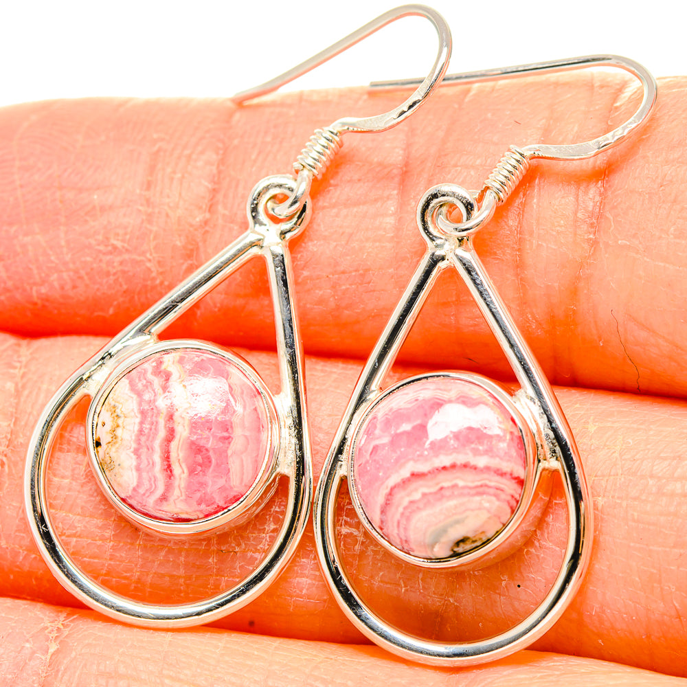 Rhodochrosite Earrings handcrafted by Anasilvercos - EARR431405