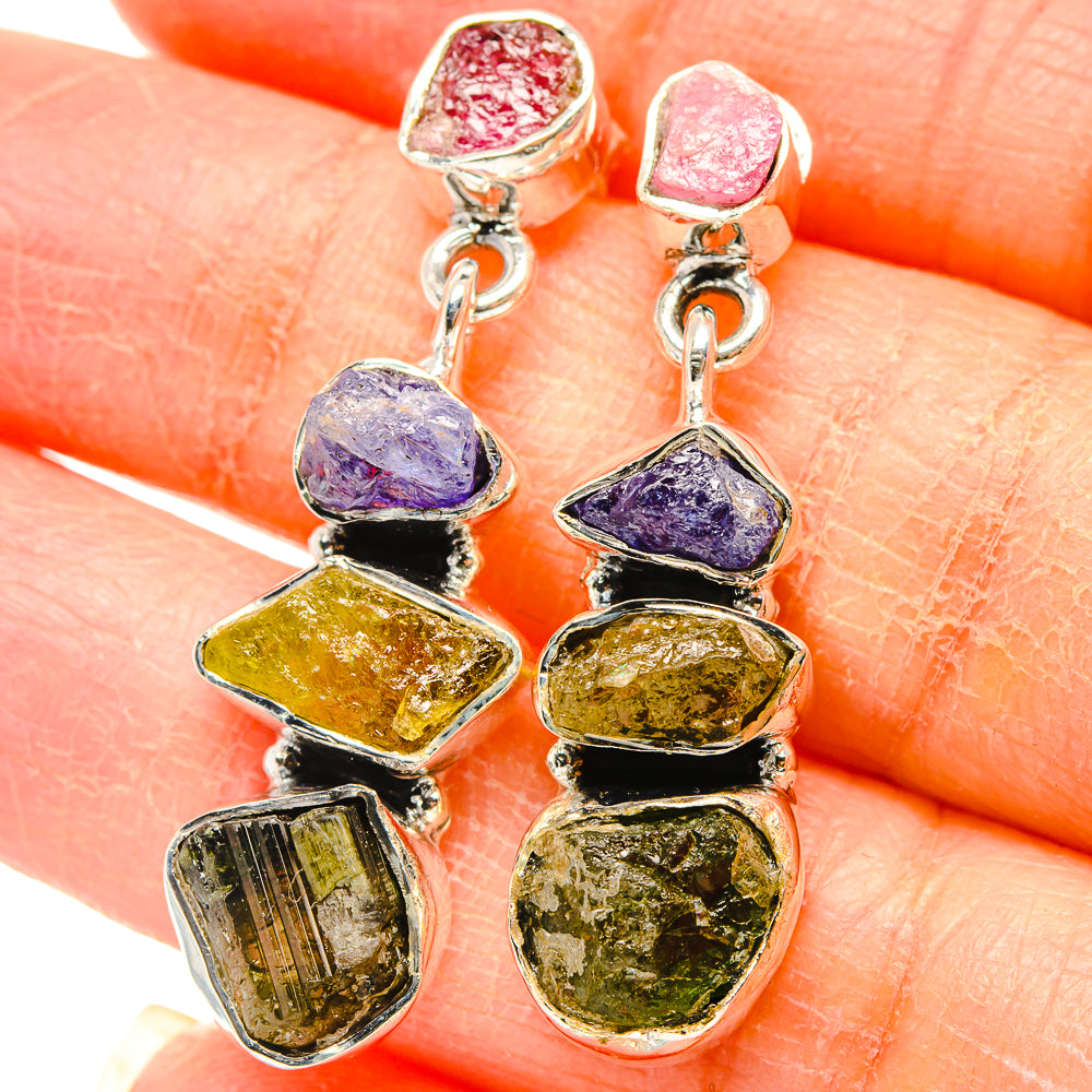 Green Tourmaline Earrings handcrafted by Anasilvercos - EARR431408