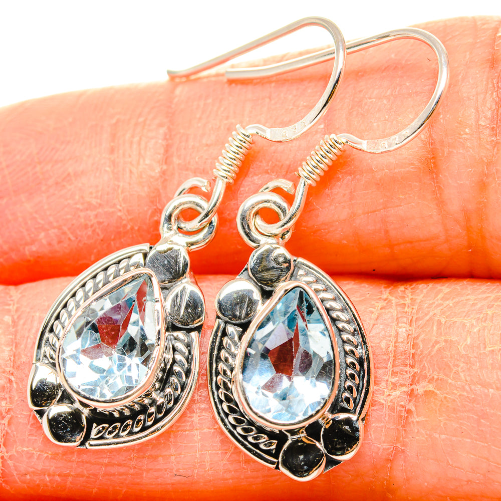 Blue Topaz Earrings handcrafted by Anasilvercos - EARR431412