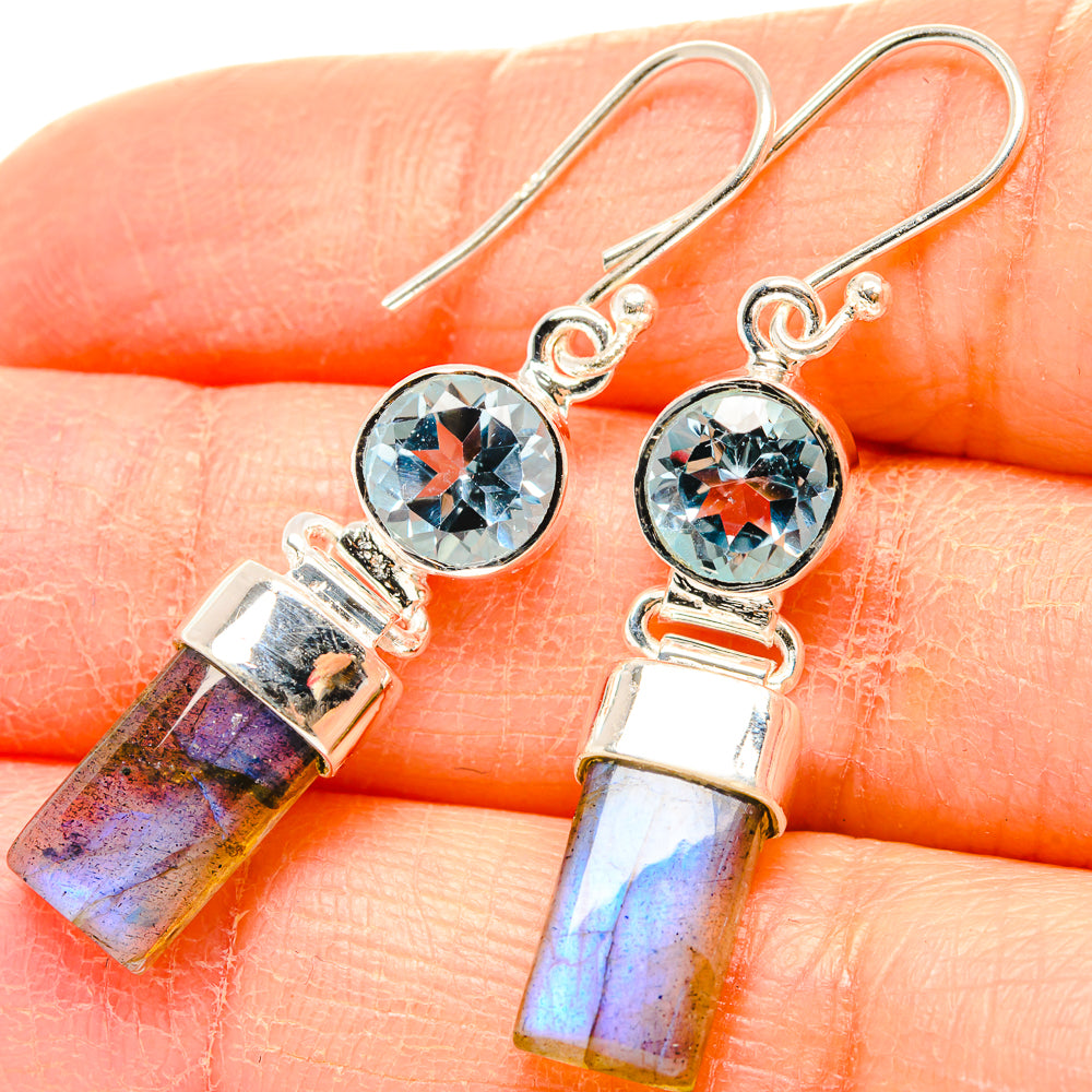 Labradorite Earrings handcrafted by Anasilvercos - EARR431413