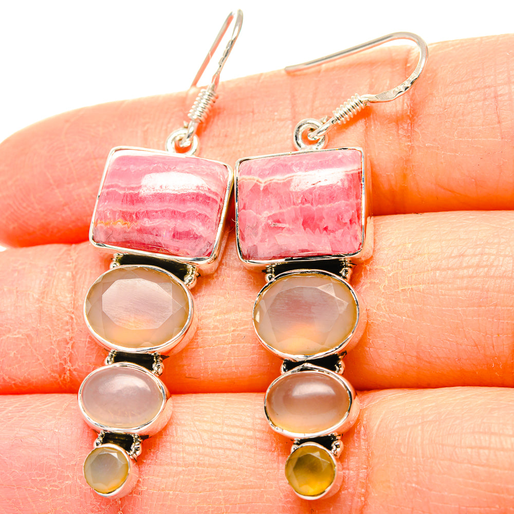 Rhodochrosite Earrings handcrafted by Anasilvercos - EARR431415