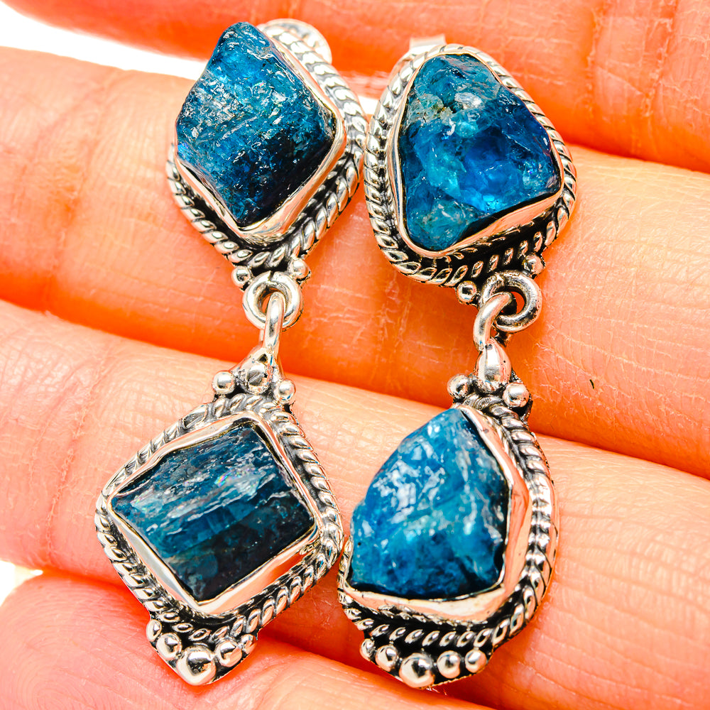 Apatite Earrings handcrafted by Anasilvercos - EARR431422