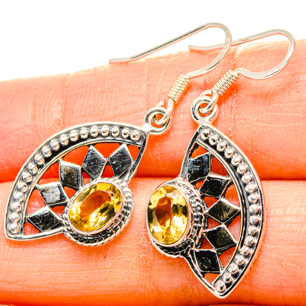 Citrine Earrings handcrafted by Anasilvercos - EARR431426