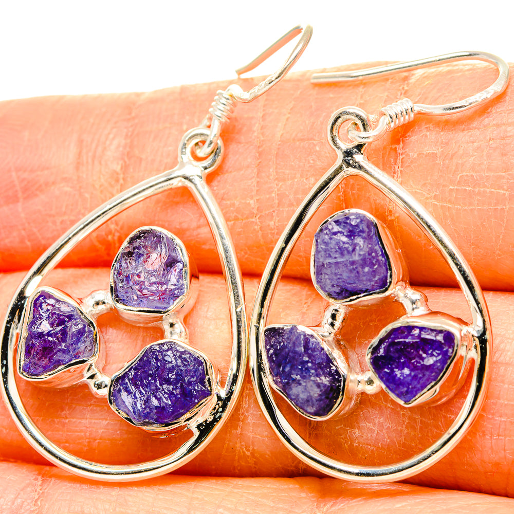 Tanzanite Earrings handcrafted by Anasilvercos - EARR431434