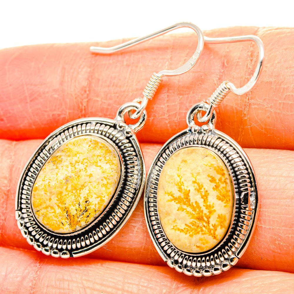 Germany Psilomelane Dendrite Earrings handcrafted by Anasilvercos - EARR431453