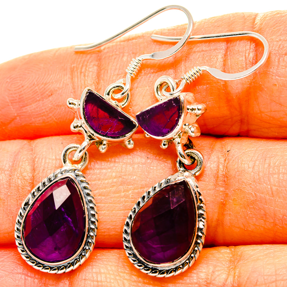 Amethyst Earrings handcrafted by Anasilvercos - EARR431525