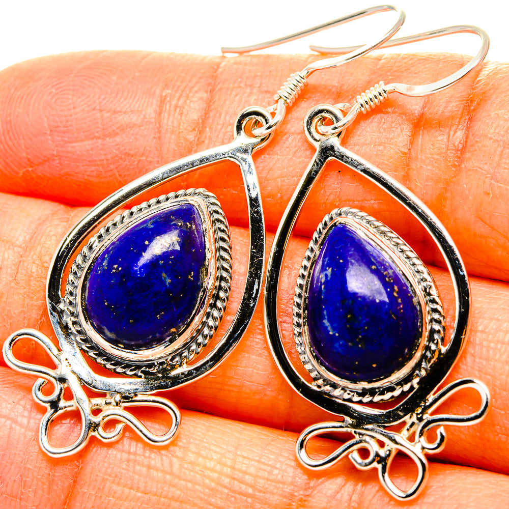 Lapis Lazuli Earrings handcrafted by Anasilvercos - EARR431528