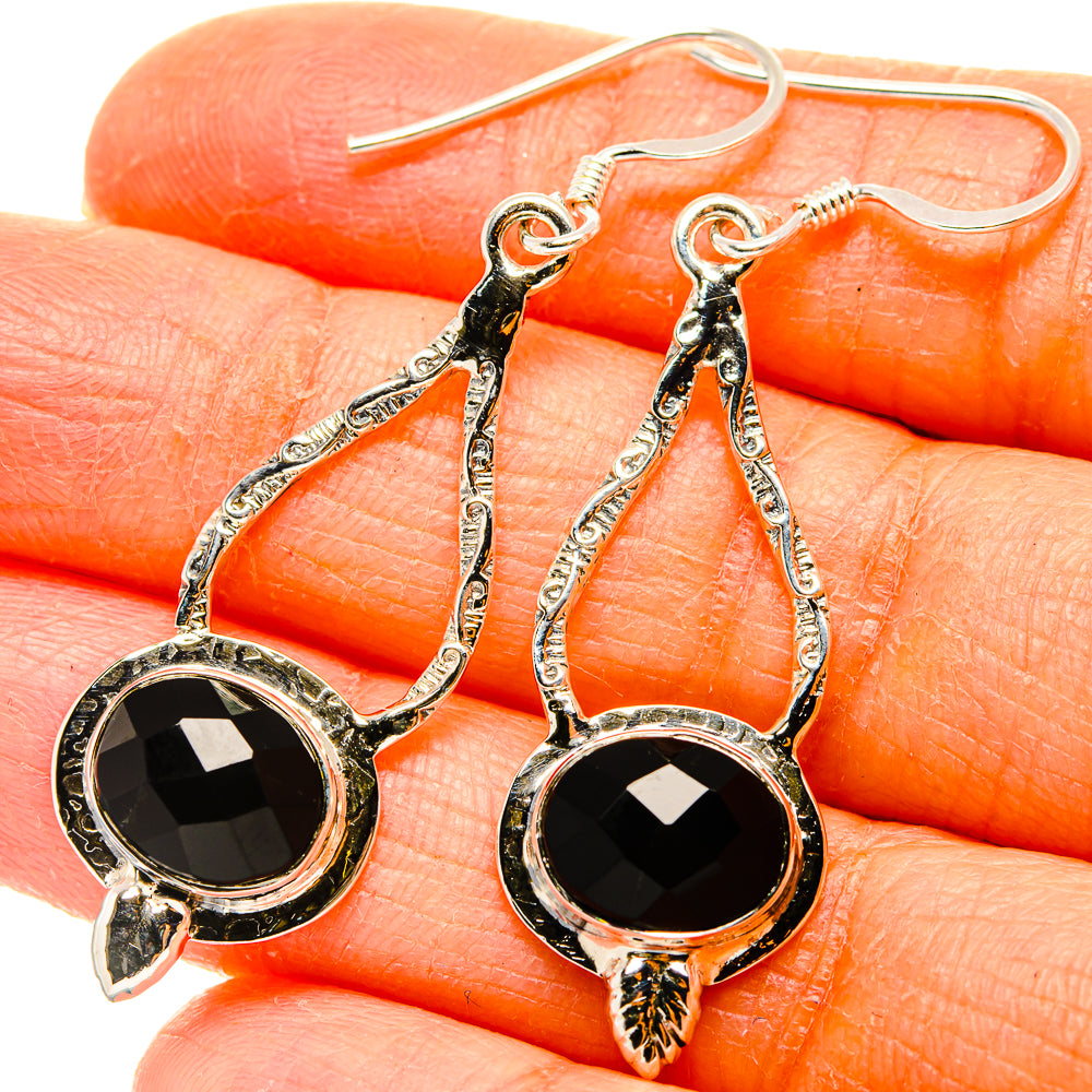 Black Onyx Earrings handcrafted by Anasilvercos - EARR431539