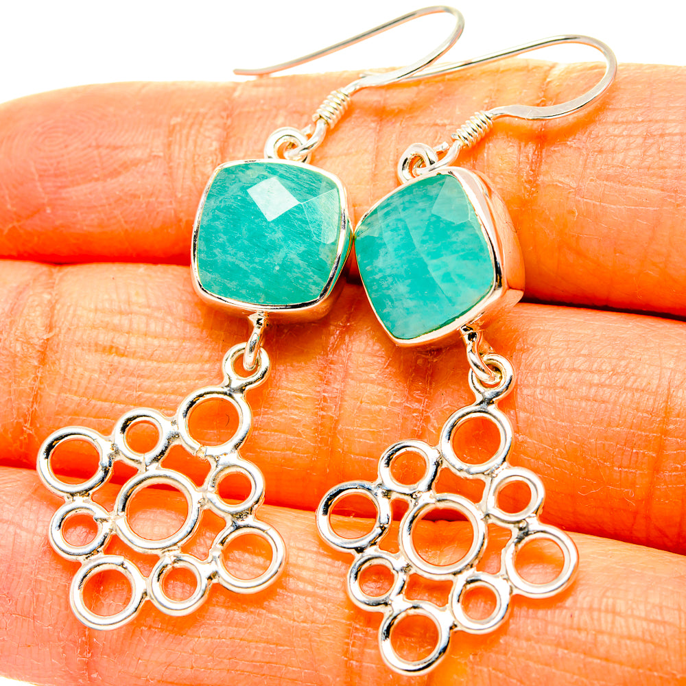 Amazonite Earrings handcrafted by Anasilvercos - EARR431540