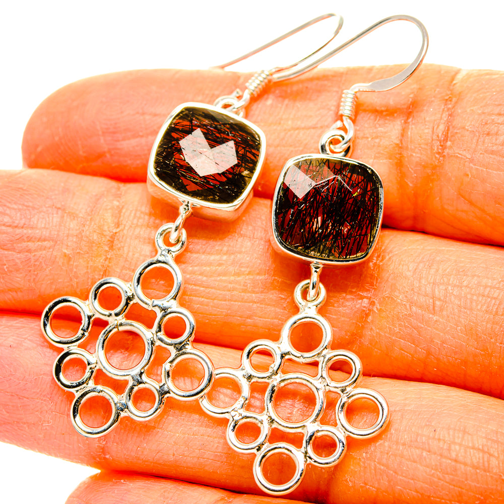 Tourmalinated Quartz Earrings handcrafted by Anasilvercos - EARR431546