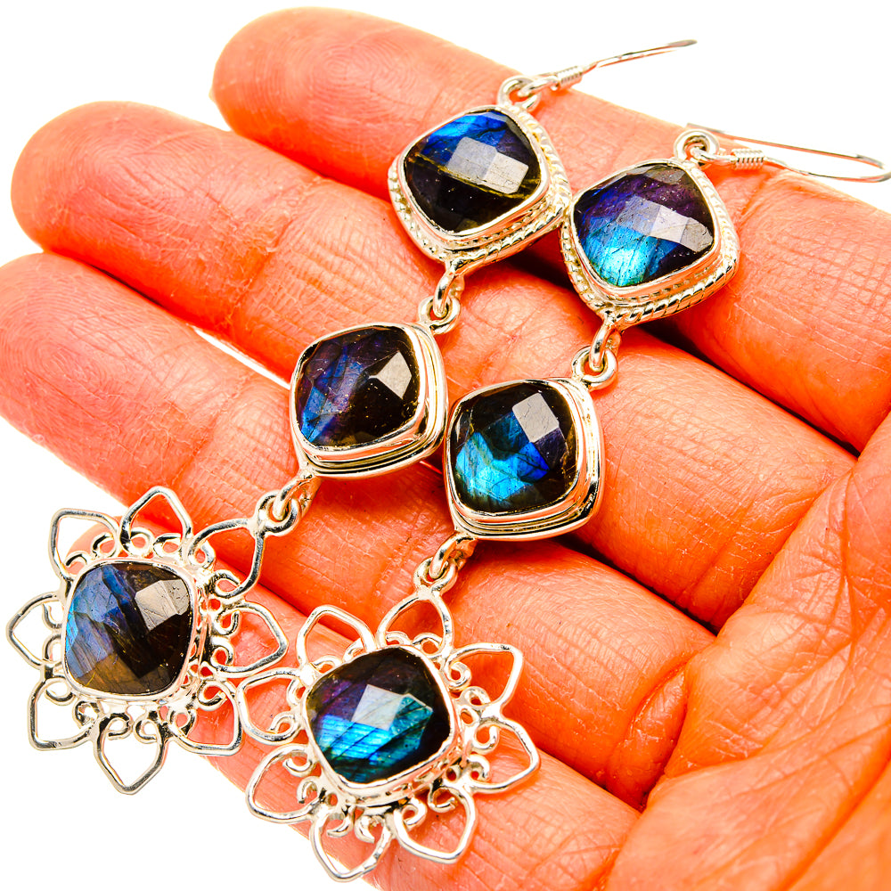 Labradorite Earrings handcrafted by Anasilvercos - EARR431558