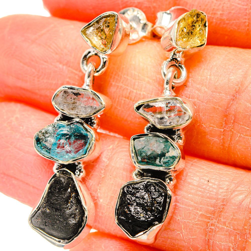 Tektite Earrings handcrafted by Anasilvercos - EARR431565