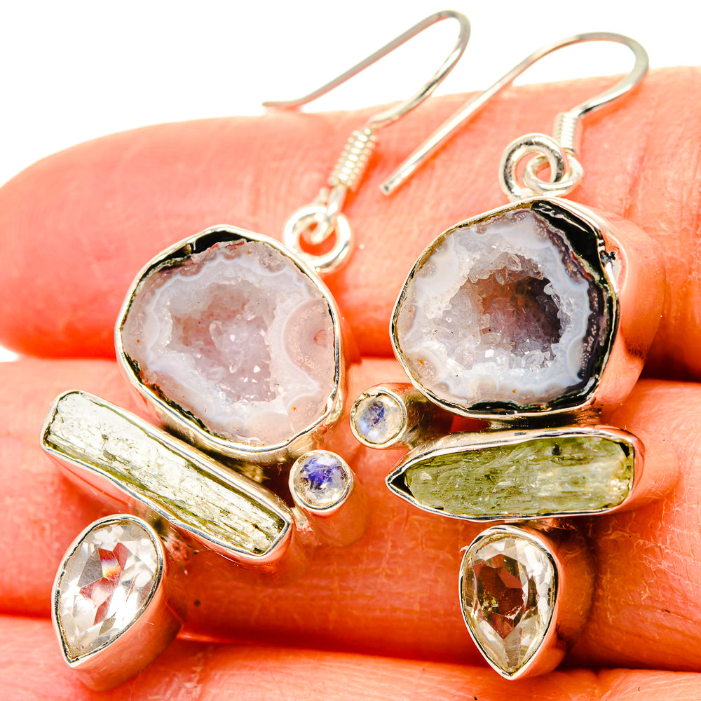 Coconut Geode Druzy Earrings handcrafted by Anasilvercos - EARR431568