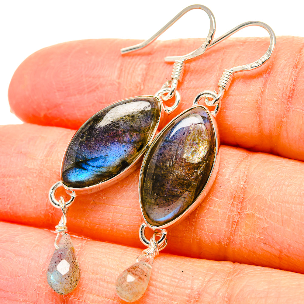 Labradorite Earrings handcrafted by Anasilvercos - EARR431573