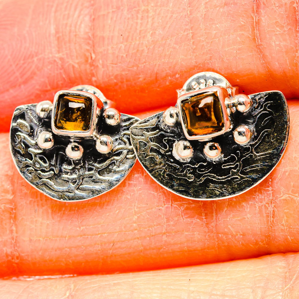 Citrine Earrings handcrafted by Anasilvercos - EARR431577