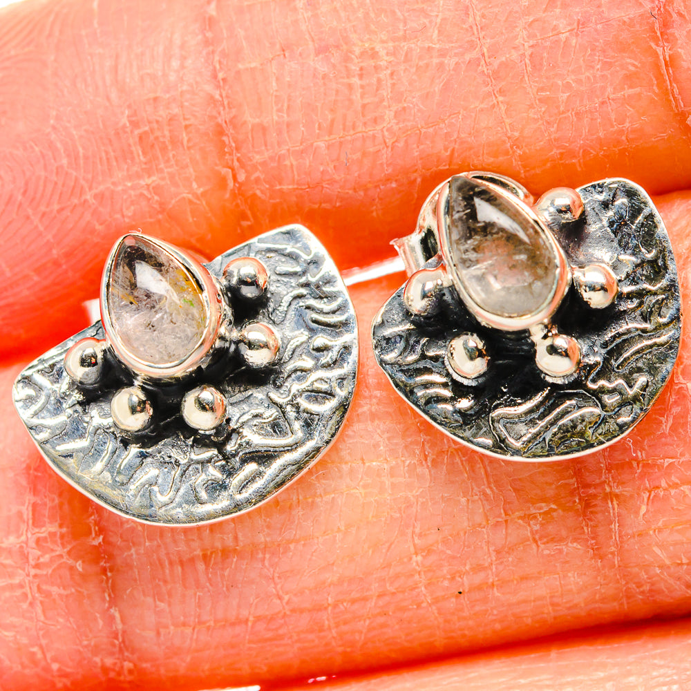 Rutilated Quartz Earrings handcrafted by Anasilvercos - EARR431579