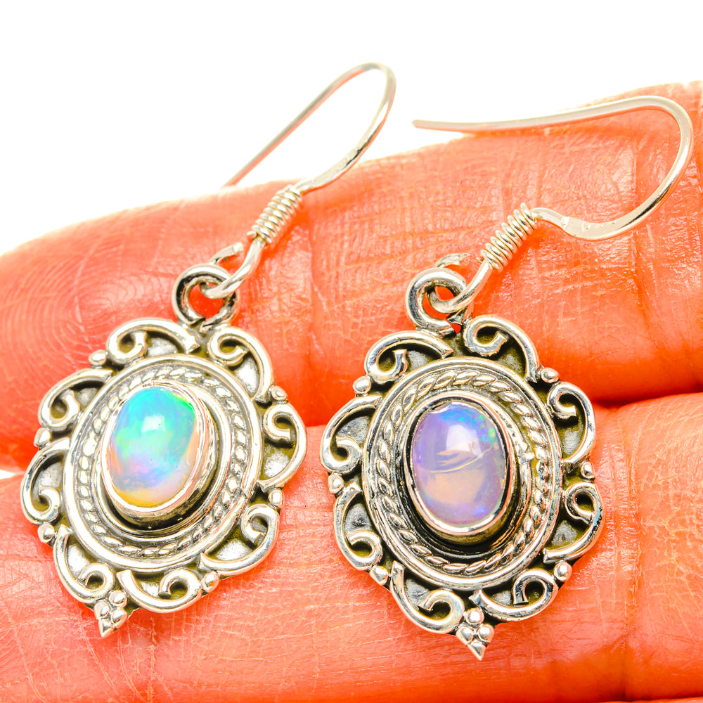 Ethiopian Opal Earrings handcrafted by Anasilvercos - EARR428547