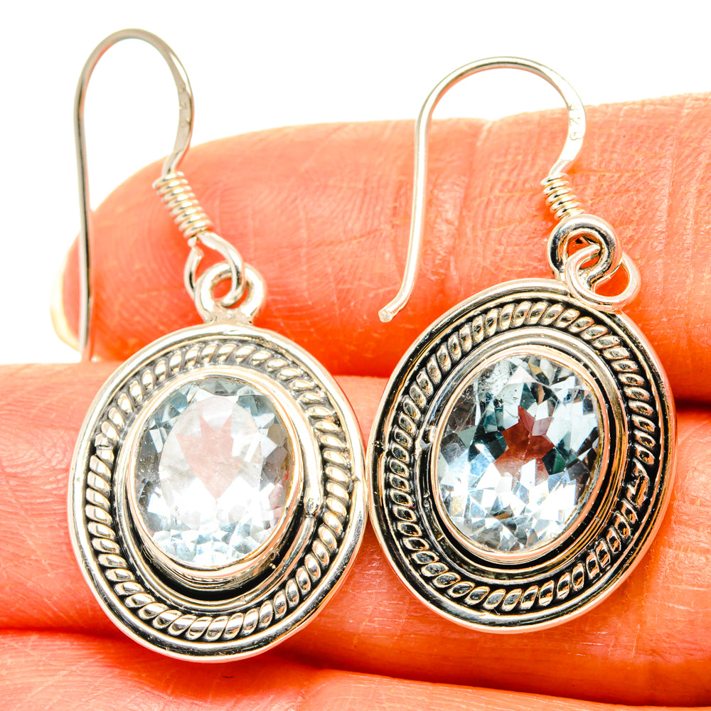 Blue Topaz Earrings handcrafted by Anasilvercos - EARR428561