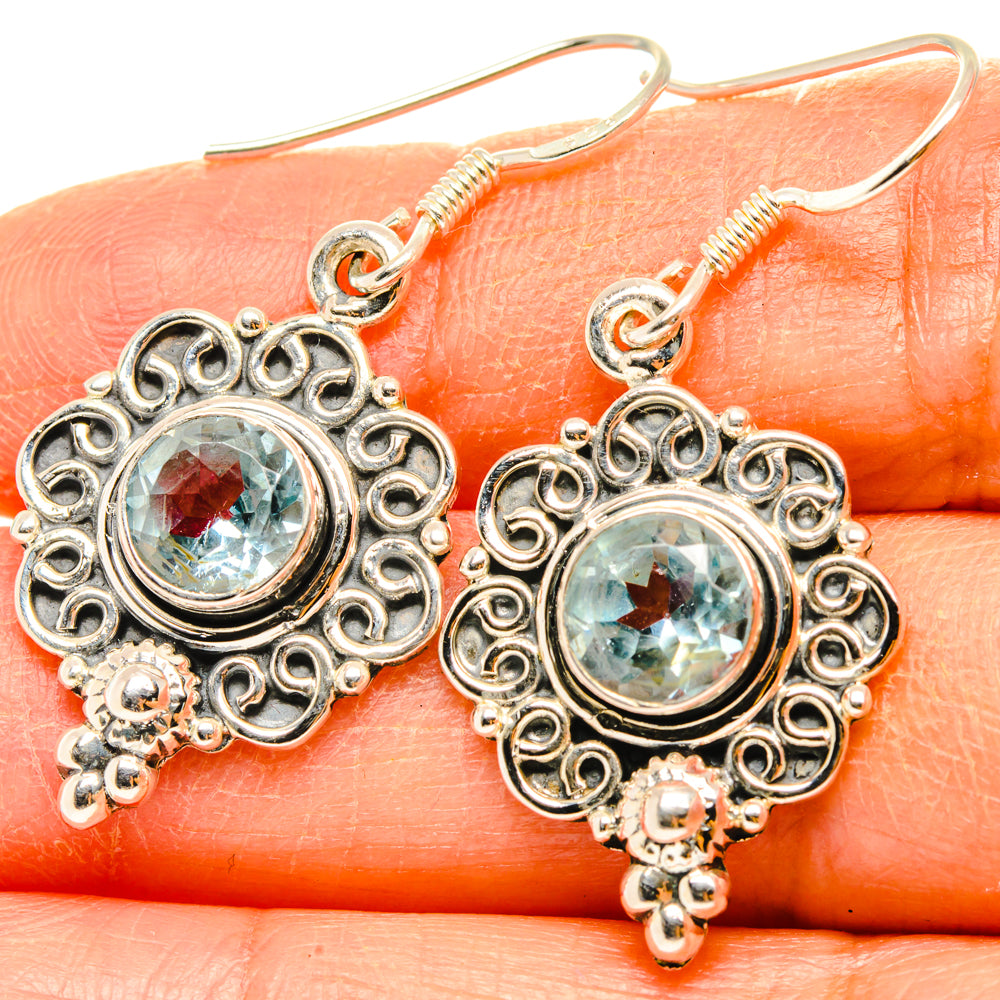 Blue Topaz Earrings handcrafted by Anasilvercos - EARR428582