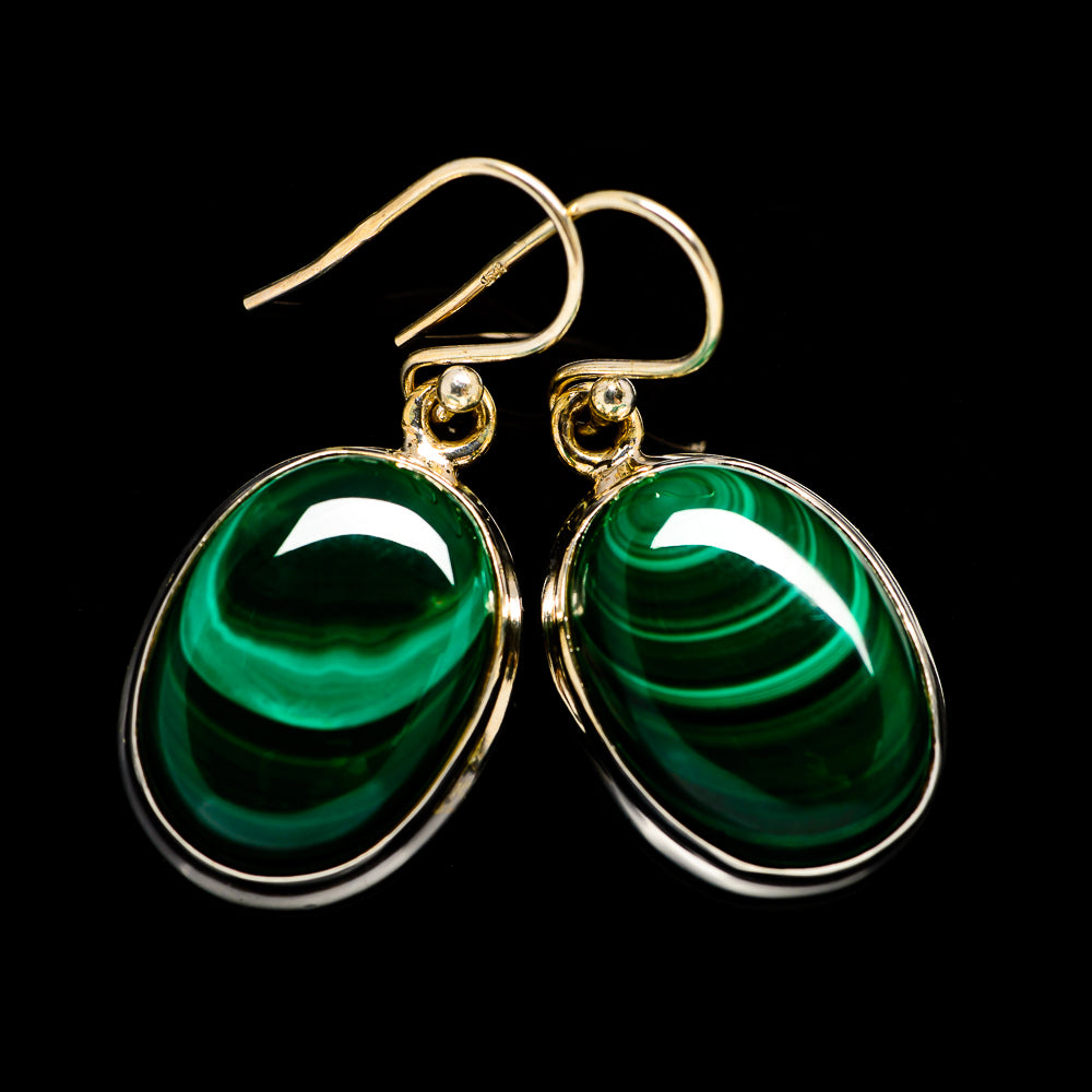 Malachite Earrings handcrafted by Anasilvercos - EARR402793