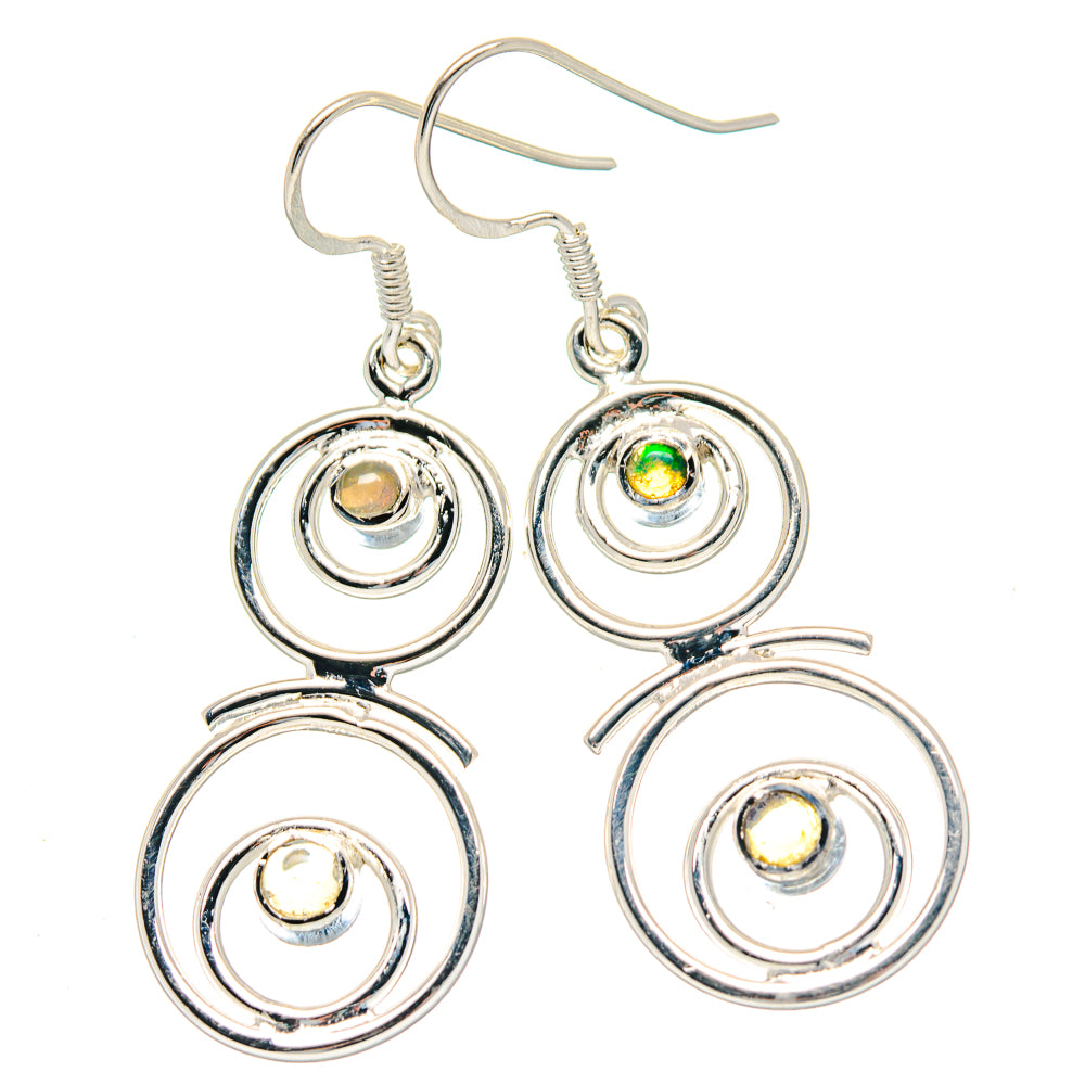 Ethiopian Opal Earrings handcrafted by Anasilvercos - EARR423568
