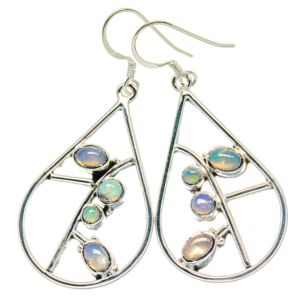 Ethiopian Opal Earrings handcrafted by Anasilvercos - EARR423573