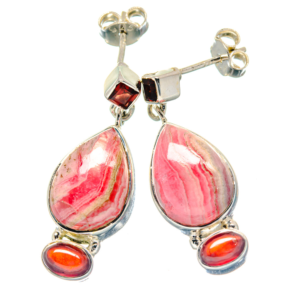 Rhodochrosite Earrings handcrafted by Anasilvercos - EARR423577