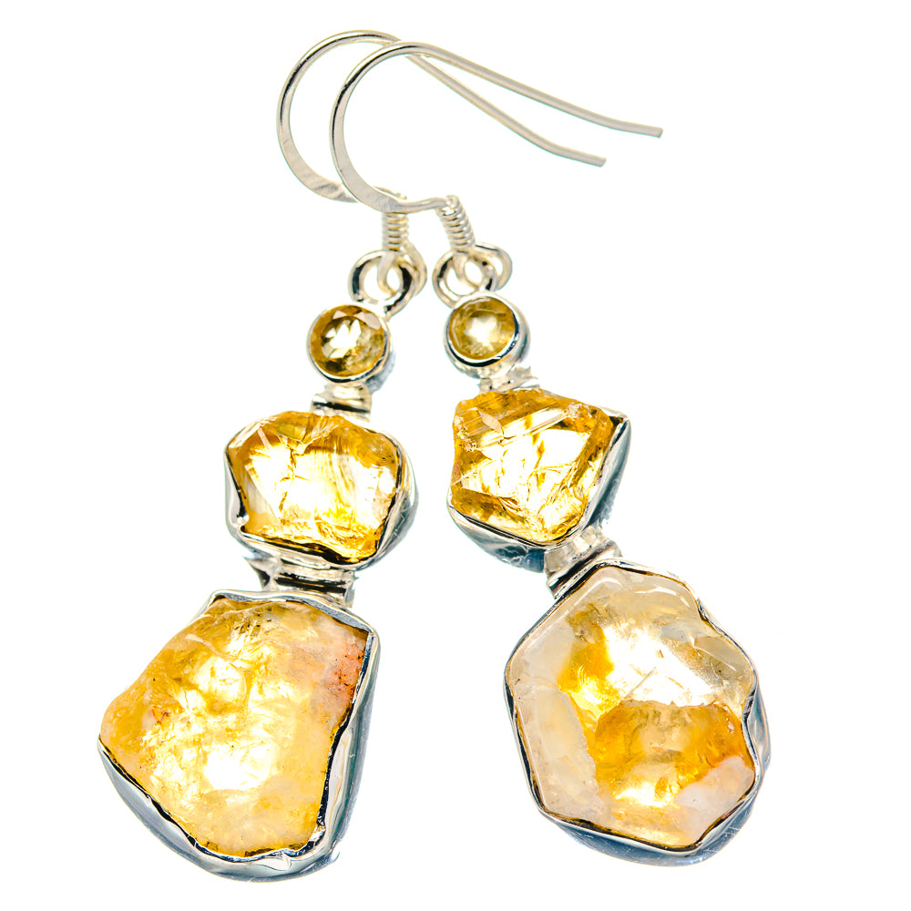 Citrine Earrings handcrafted by Anasilvercos - EARR423578