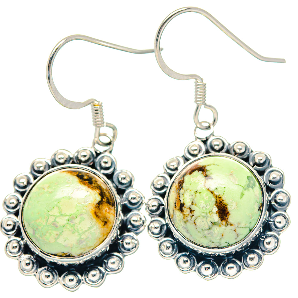 Lemon Chrysoprase Earrings handcrafted by Anasilvercos - EARR423592