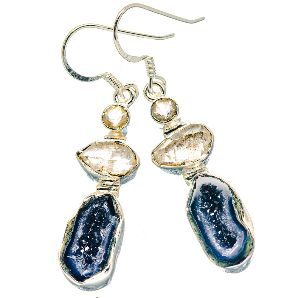 Coconut Geode Slice Earrings handcrafted by Anasilvercos - EARR423602