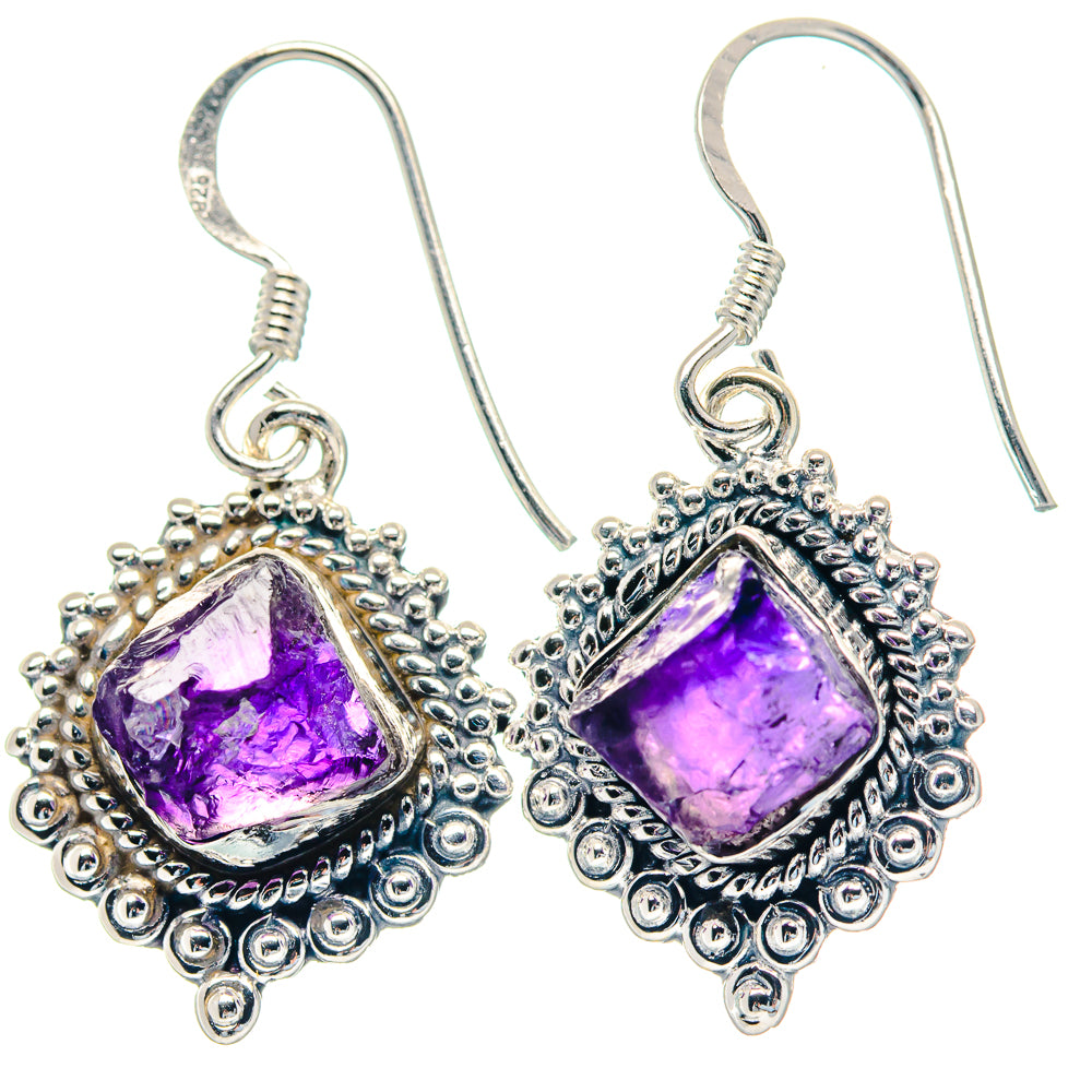 Amethyst Earrings handcrafted by Anasilvercos - EARR423603
