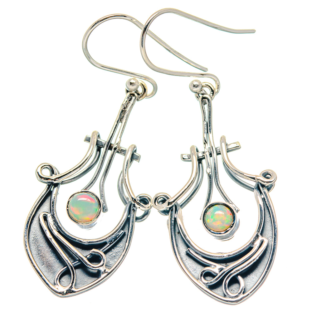 Ethiopian Opal Earrings handcrafted by Anasilvercos - EARR423604