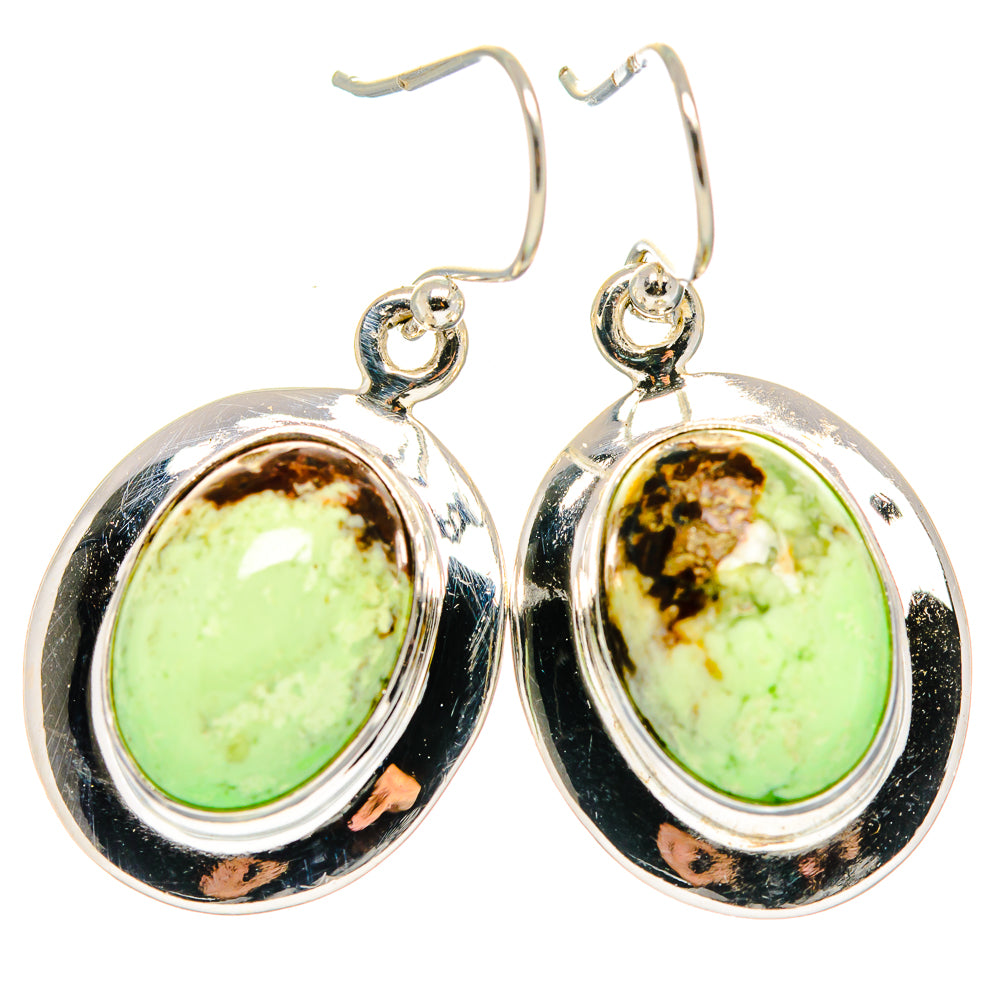 Lemon Chrysoprase Earrings handcrafted by Anasilvercos - EARR423615