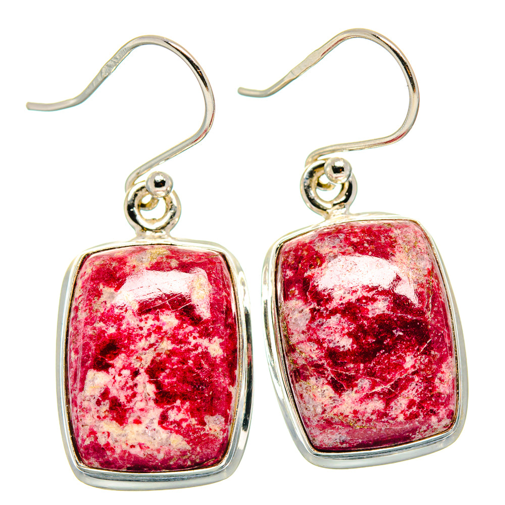 Thulite Earrings handcrafted by Anasilvercos - EARR423620