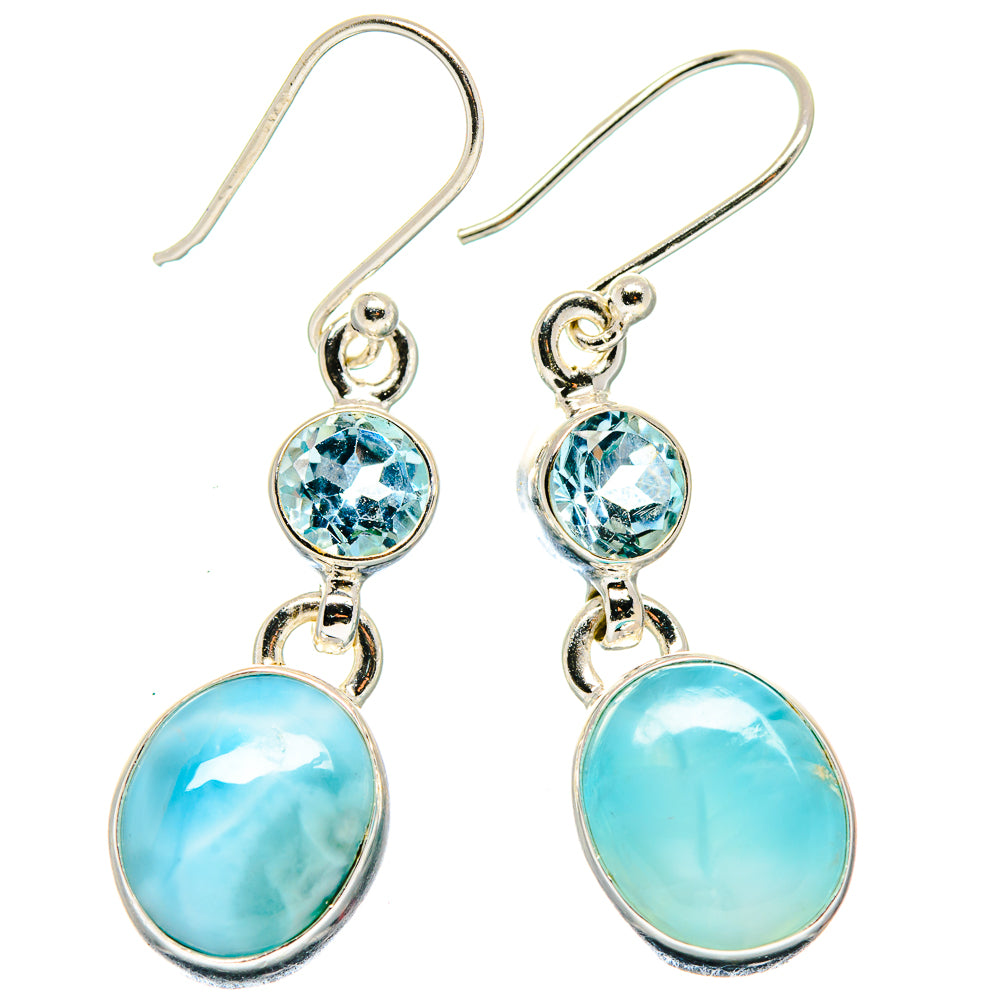 Larimar Earrings handcrafted by Anasilvercos - EARR423629