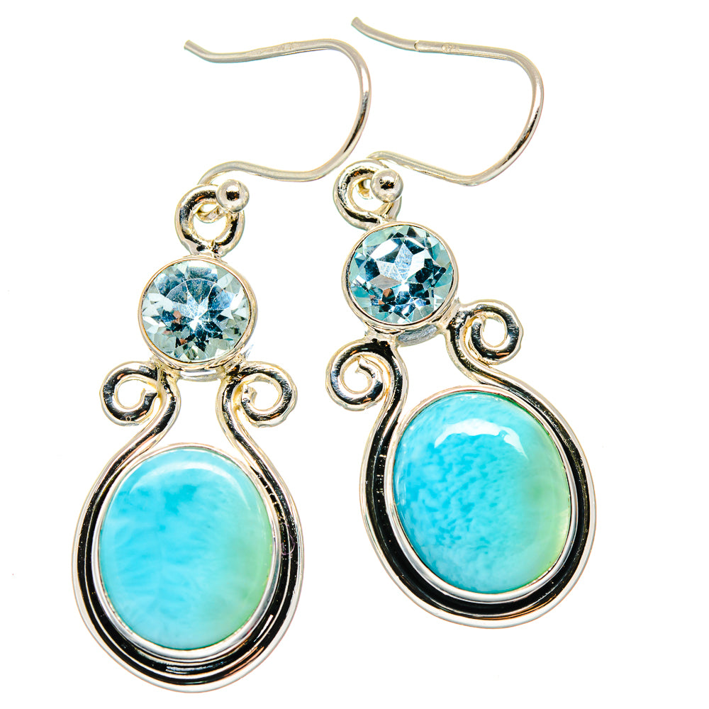 Larimar Earrings handcrafted by Anasilvercos - EARR423646