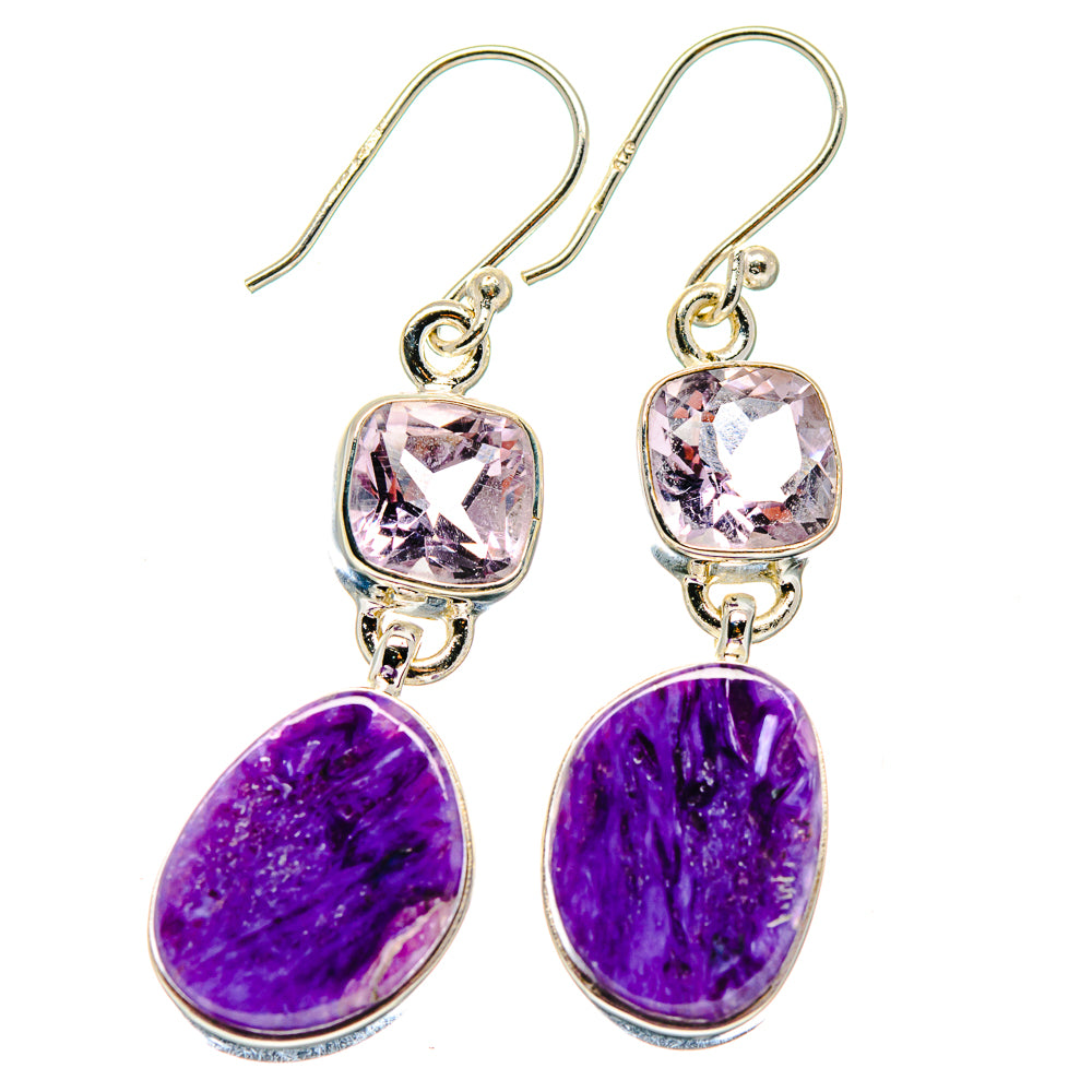 Charoite Earrings handcrafted by Anasilvercos - EARR423653