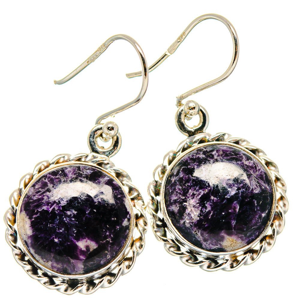 Lepidolite Earrings handcrafted by Anasilvercos - EARR423654