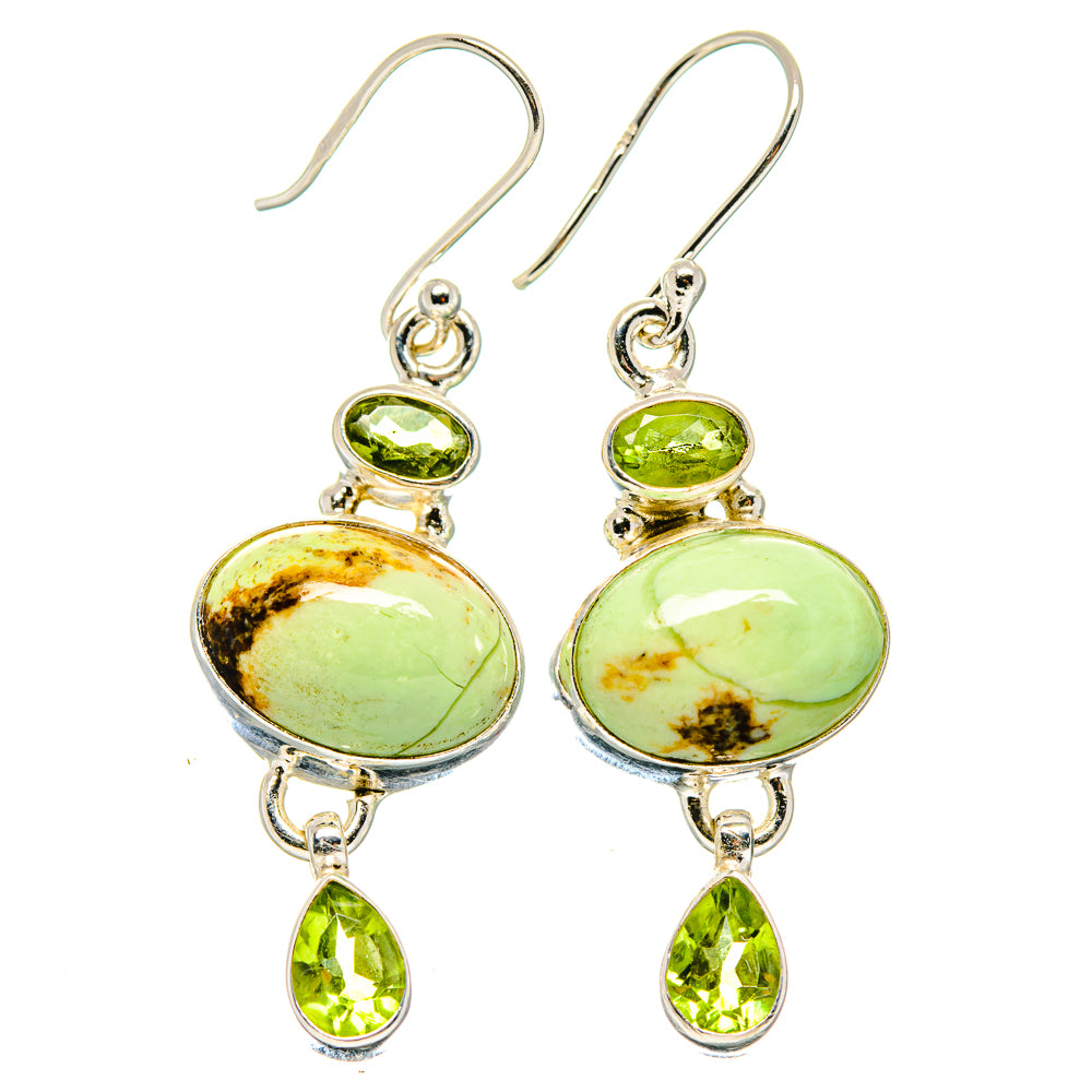 Lemon Chrysoprase Earrings handcrafted by Anasilvercos - EARR423658
