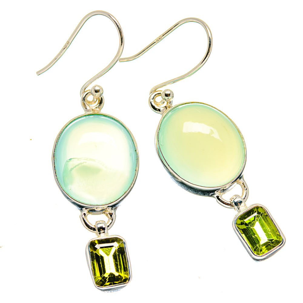 Aqua Chalcedony Earrings handcrafted by Anasilvercos - EARR423662
