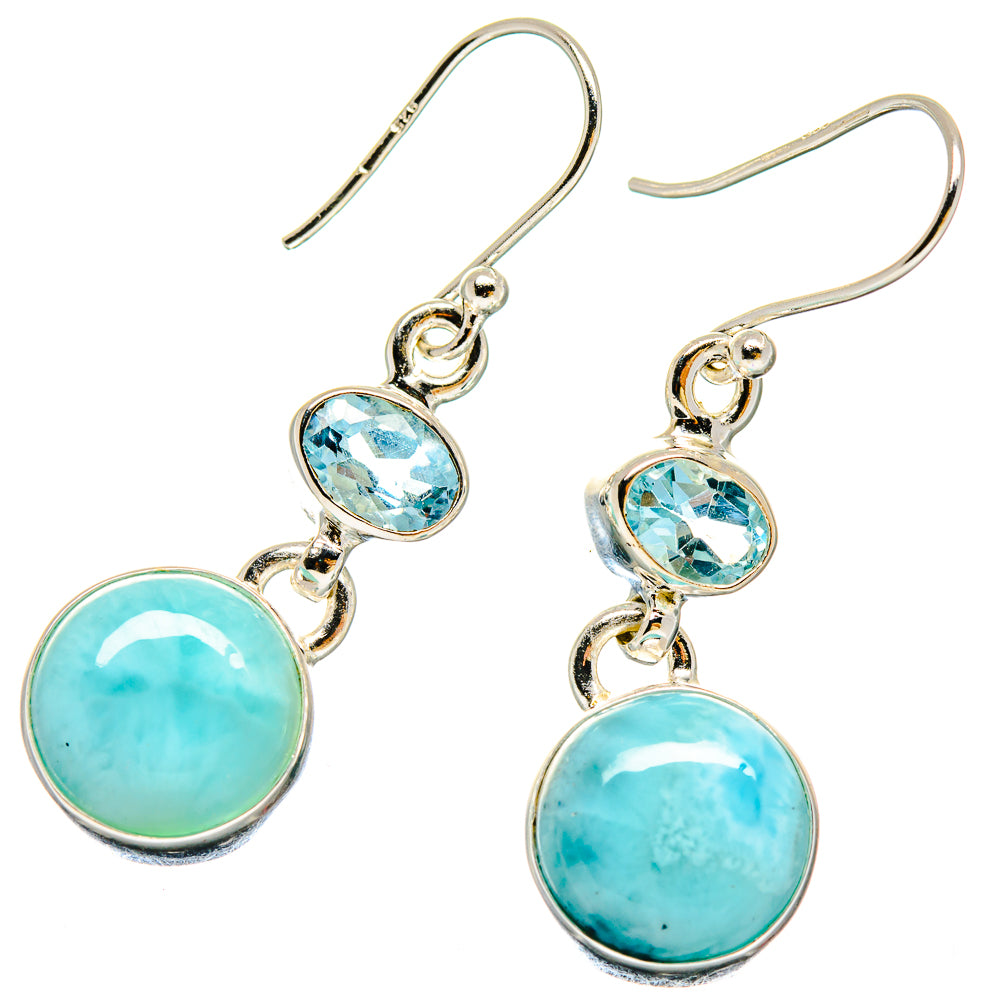 Larimar Earrings handcrafted by Anasilvercos - EARR423665
