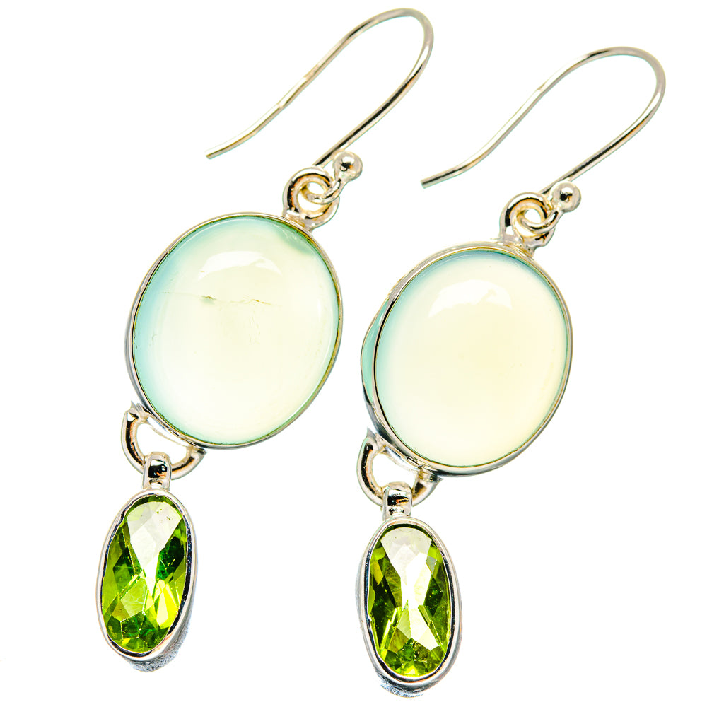 Aqua Chalcedony Earrings handcrafted by Anasilvercos - EARR423668