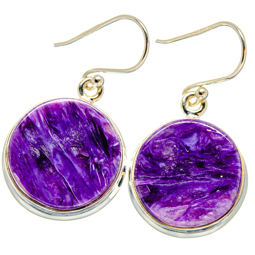 Charoite Earrings handcrafted by Anasilvercos - EARR423673