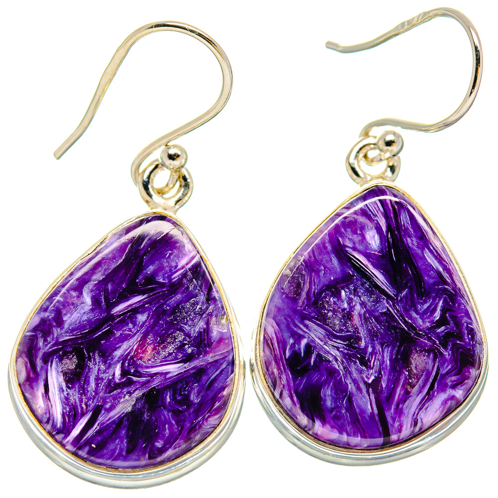 Charoite Earrings handcrafted by Anasilvercos - EARR423675