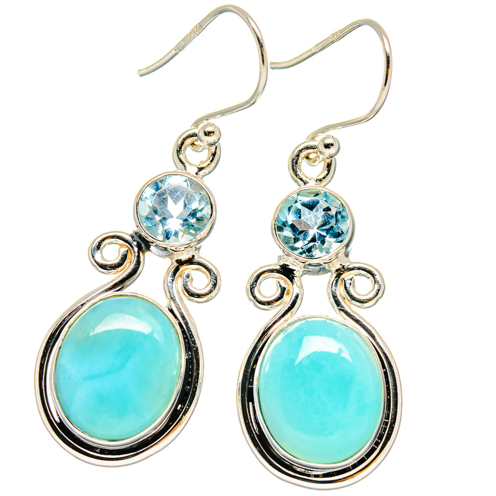 Larimar Earrings handcrafted by Anasilvercos - EARR423679
