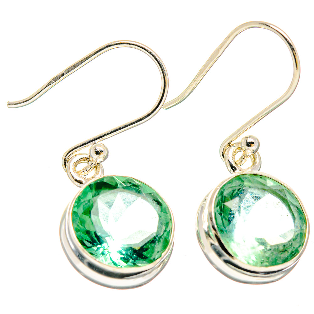 Green Fluorite Earrings handcrafted by Anasilvercos - EARR423682